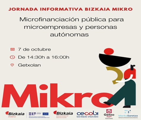 Jornada informativa sobre la nueva línea de microfinanciación de Bizkaia Mikro para personas autónomas.